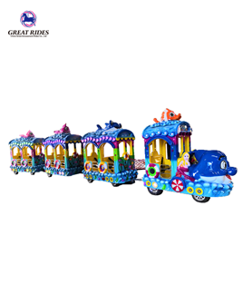 Amusement rides electric train marine trackless train for sale