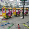 Square earn money machine kids amusement games electric mini track train for sale