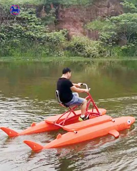 Water Sports Equipment LLDPE Pontoons Sea Buoy Bicycle Boat Bike Pedal Riding 