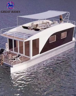 2022 Hot Chinese Elaborate Welded Aluminum Fishing Cabin House Sailing Boat Yacht for Sale