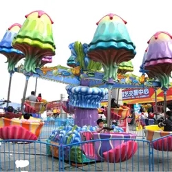 Theme park equipment kids games machine ride on jellyfish cabin for sale