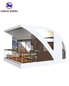2022 Best Selling 18ft Luxury Aluminium Trimaran Tritoon Party Pontoon House Boat for Sale