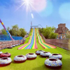 New Customize Size Commercial Amusement Park Equipment Indoor Snow Park Facilities Rainbow Slide Outdoor Kids Plastic Slide