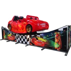 Portable Fairground Rides Family Spinning Sliding Car Space Mini Flying Car Ride On Track