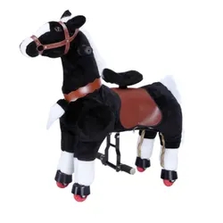 Low Price Plush Mechanical Horse Kids Fairground Equipment Walking Animals Style Foot Pedal Riding Toy Small Size Horse Toy