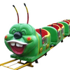 16 Person Amusement Park Kiddie Ride Wacky Green Worm Kids Mini Roller Coaster 