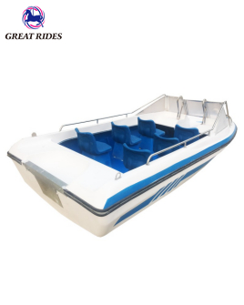 4.68m Electric Fiberglass Hull Private Fishing Boat High Speed Sporty Yacht 