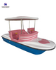 Coffee cup 4 seats leisure fiberglass pedal boat for water park