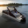 Customized Electric Motor Aluminum Luxury Pontoon Fishing Boat 25 Feet 14 Capacity House Boat Outboard Engine Yachts