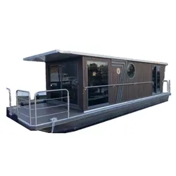 New Product Aluminum Luxury Water House Modular Pontoon Mobile House Floating Hotel Houseboat