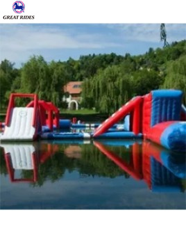 Hot Fun Park Outdoor Obstacle Course Adults Sport Aqua Water Game Inflatable Floating Aqua Park For Lake