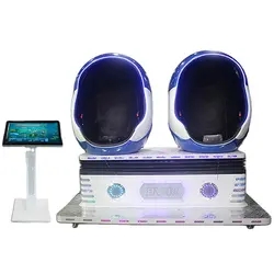Amusement ride movies theater games machine 360 degree 2 seats simulator 9D egg VR cinema