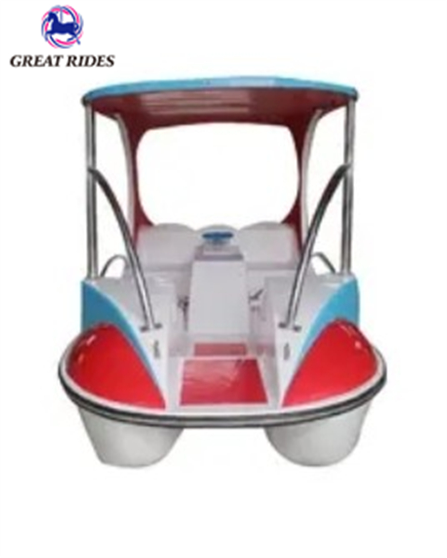 Cheap Item Children Water Park 4 Seats Electric Fiberglass Pedal Boat