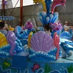Shooting games amusement park children rides spray water fighting dolphin island ride for sale